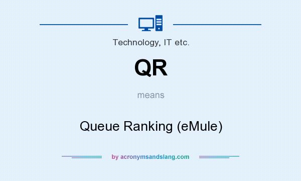 What does QR mean? It stands for Queue Ranking (eMule)