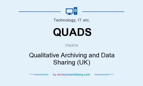 What does QUADS mean? It stands for Qualitative Archiving and Data Sharing (UK)