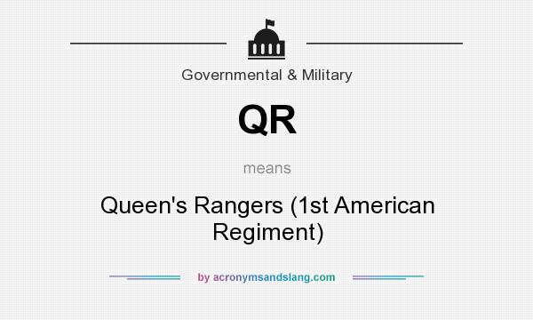 What does QR mean? It stands for Queen`s Rangers (1st American Regiment)