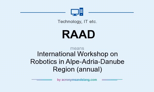What does RAAD mean? It stands for International Workshop on Robotics in Alpe-Adria-Danube Region (annual)