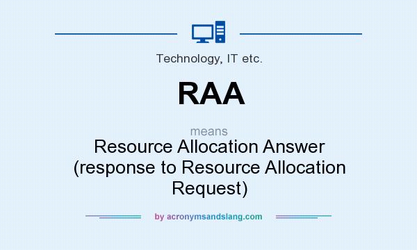 What does RAA mean? It stands for Resource Allocation Answer (response to Resource Allocation Request)