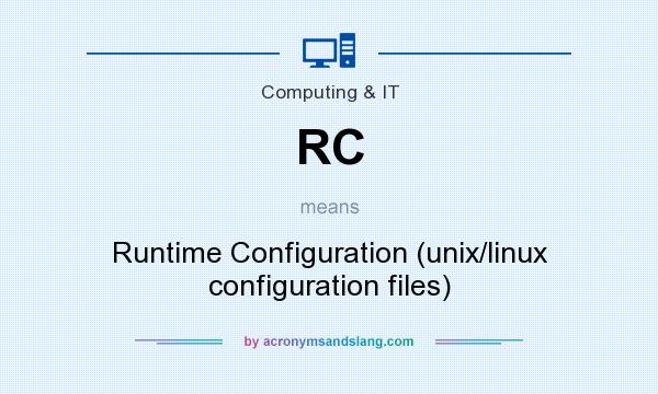 What does RC mean? It stands for Runtime Configuration (unix/linux configuration files)