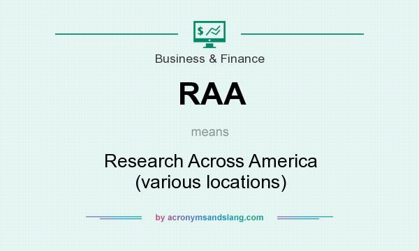 What does RAA mean? It stands for Research Across America (various locations)