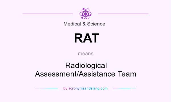 What does RAT mean? It stands for Radiological Assessment/Assistance Team