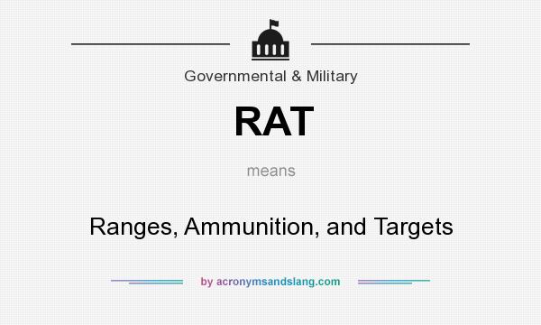 What does RAT mean? It stands for Ranges, Ammunition, and Targets