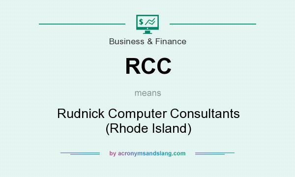 What does RCC mean? It stands for Rudnick Computer Consultants (Rhode Island)