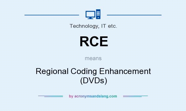 What does RCE mean? It stands for Regional Coding Enhancement (DVDs)