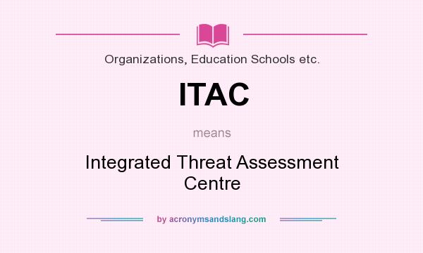 What does ITAC mean? It stands for Integrated Threat Assessment Centre