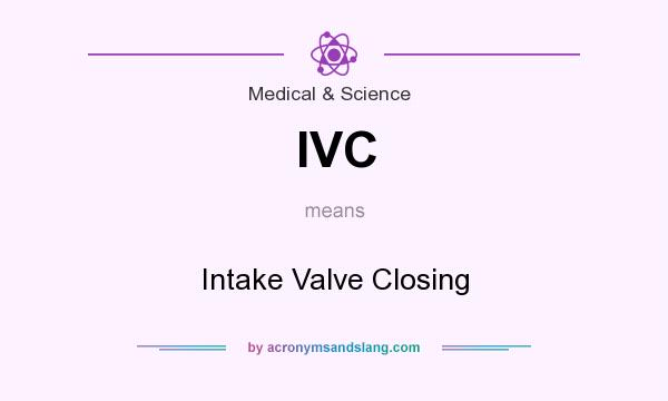 What does IVC mean? It stands for Intake Valve Closing