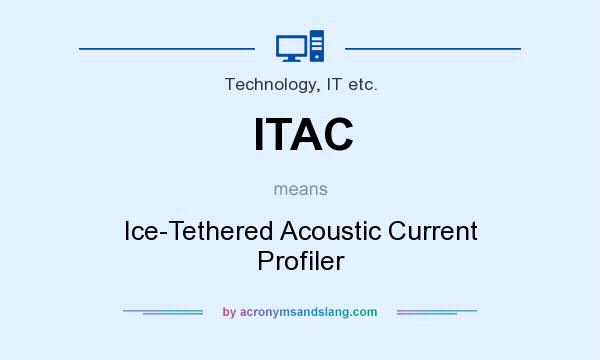 What does ITAC mean? It stands for Ice-Tethered Acoustic Current Profiler