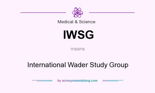 What does IWSG mean? It stands for International Wader Study Group