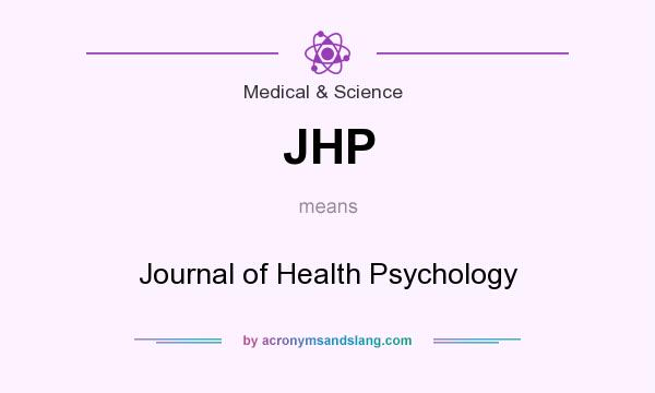 What does JHP mean? It stands for Journal of Health Psychology