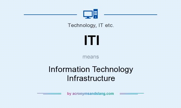 What does ITI mean? It stands for Information Technology Infrastructure