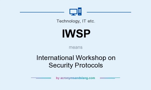 What does IWSP mean? It stands for International Workshop on Security Protocols