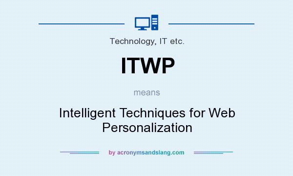 What does ITWP mean? It stands for Intelligent Techniques for Web Personalization