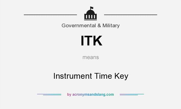 What does ITK mean? It stands for Instrument Time Key