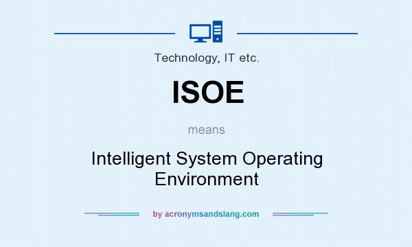 What does ISOE mean? It stands for Intelligent System Operating Environment