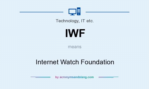 What does IWF mean? It stands for Internet Watch Foundation
