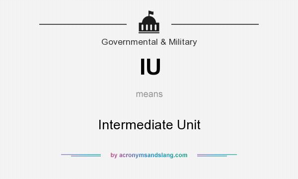 What does IU mean? It stands for Intermediate Unit