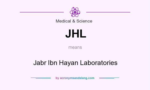 What does JHL mean? It stands for Jabr Ibn Hayan Laboratories