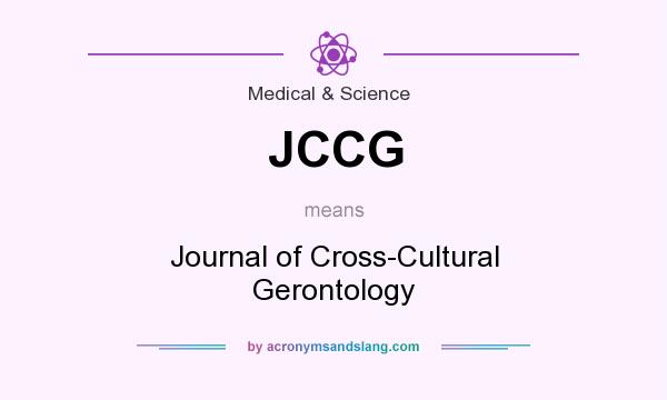 What does JCCG mean? It stands for Journal of Cross-Cultural Gerontology
