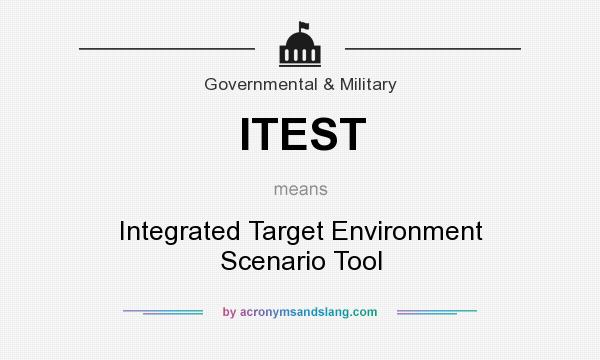 What does ITEST mean? It stands for Integrated Target Environment Scenario Tool