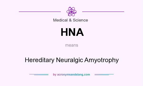 What does HNA mean? It stands for Hereditary Neuralgic Amyotrophy