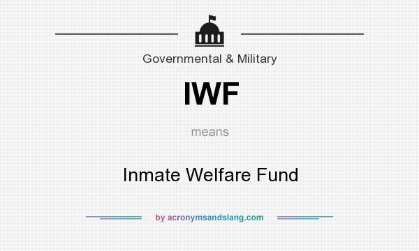 What does IWF mean? It stands for Inmate Welfare Fund