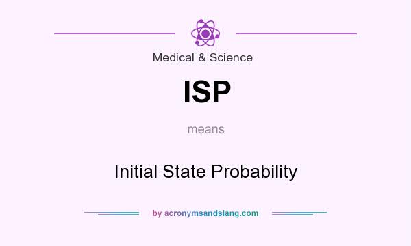 What does ISP mean? It stands for Initial State Probability