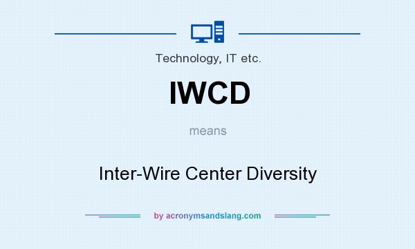 What does IWCD mean? It stands for Inter-Wire Center Diversity