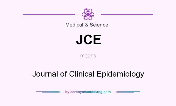 What does JCE mean? It stands for Journal of Clinical Epidemiology