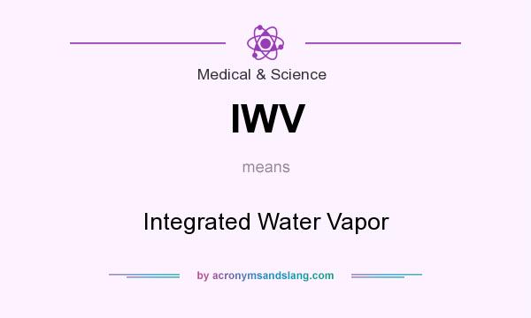 What does IWV mean? It stands for Integrated Water Vapor