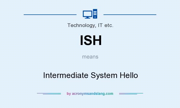 What does ISH mean? It stands for Intermediate System Hello