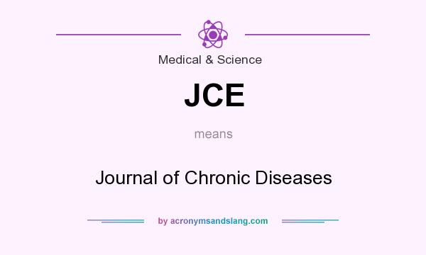 What does JCE mean? It stands for Journal of Chronic Diseases