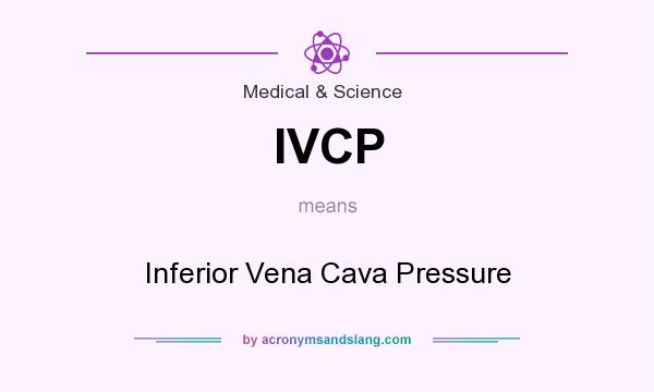 What does IVCP mean? It stands for Inferior Vena Cava Pressure
