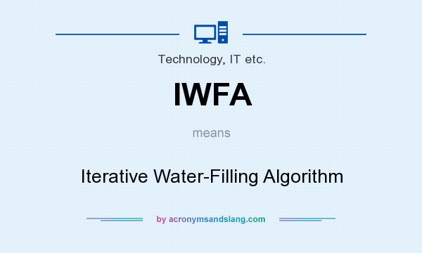 What does IWFA mean? It stands for Iterative Water-Filling Algorithm