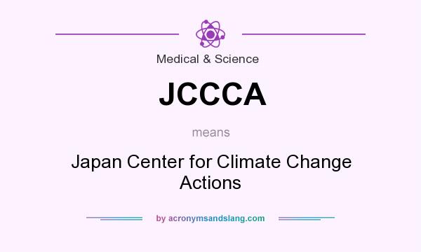 What does JCCCA mean? It stands for Japan Center for Climate Change Actions