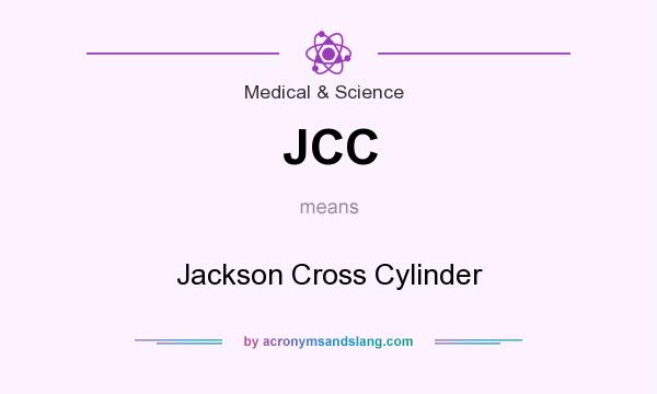 What does JCC mean? It stands for Jackson Cross Cylinder