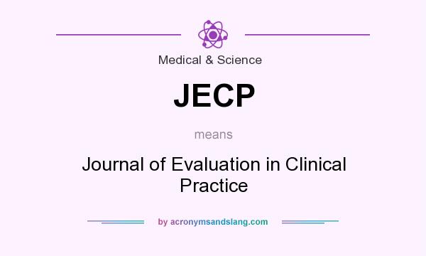 What does JECP mean? It stands for Journal of Evaluation in Clinical Practice