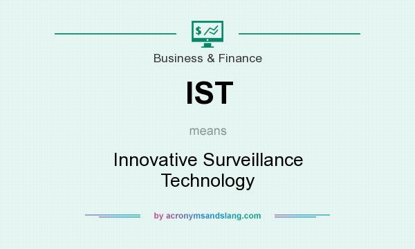 What does IST mean? It stands for Innovative Surveillance Technology