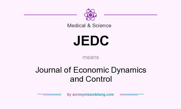 What does JEDC mean? It stands for Journal of Economic Dynamics and Control