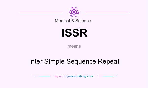 What does ISSR mean? It stands for Inter Simple Sequence Repeat
