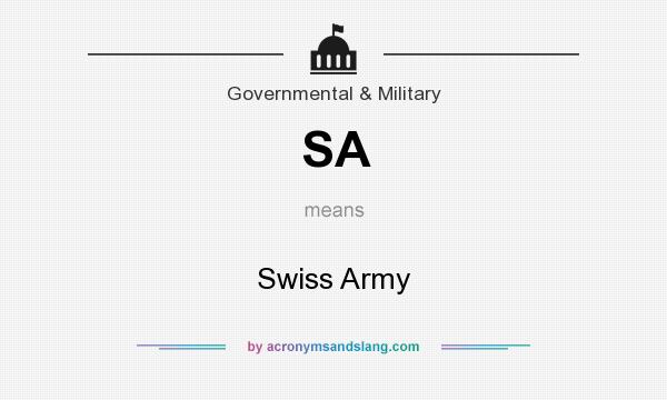 What does SA mean? It stands for Swiss Army