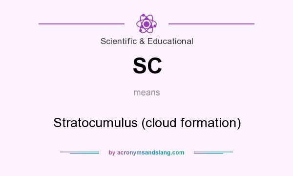 What does SC mean? It stands for Stratocumulus (cloud formation)