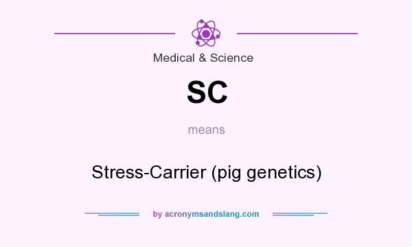 What does SC mean? It stands for Stress-Carrier (pig genetics)