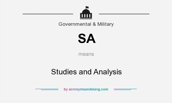 What does SA mean? It stands for Studies and Analysis