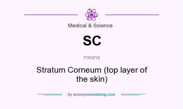 What does SC mean? It stands for Stratum Corneum (top layer of the skin)