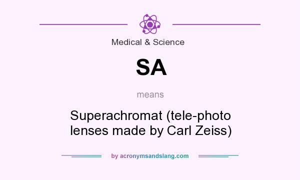 What does SA mean? It stands for Superachromat (tele-photo lenses made by Carl Zeiss)