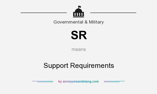 What does SR mean? It stands for Support Requirements