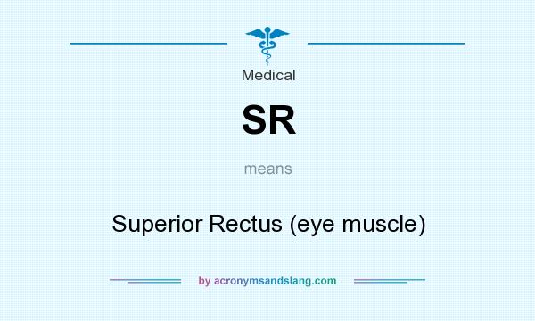 What does SR mean? It stands for Superior Rectus (eye muscle)